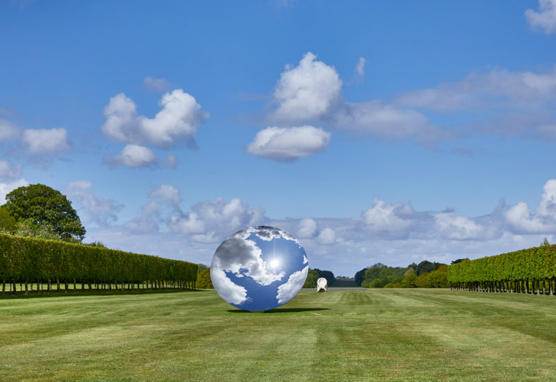 Sky Mirror, 2018, stainless steel. Eight Eight, 2004, onyx. Courtesy the artist and Lisson Gallery. © Anish Kapoor. All rights reserved DACS, 2020 Photo: Pete Huggins