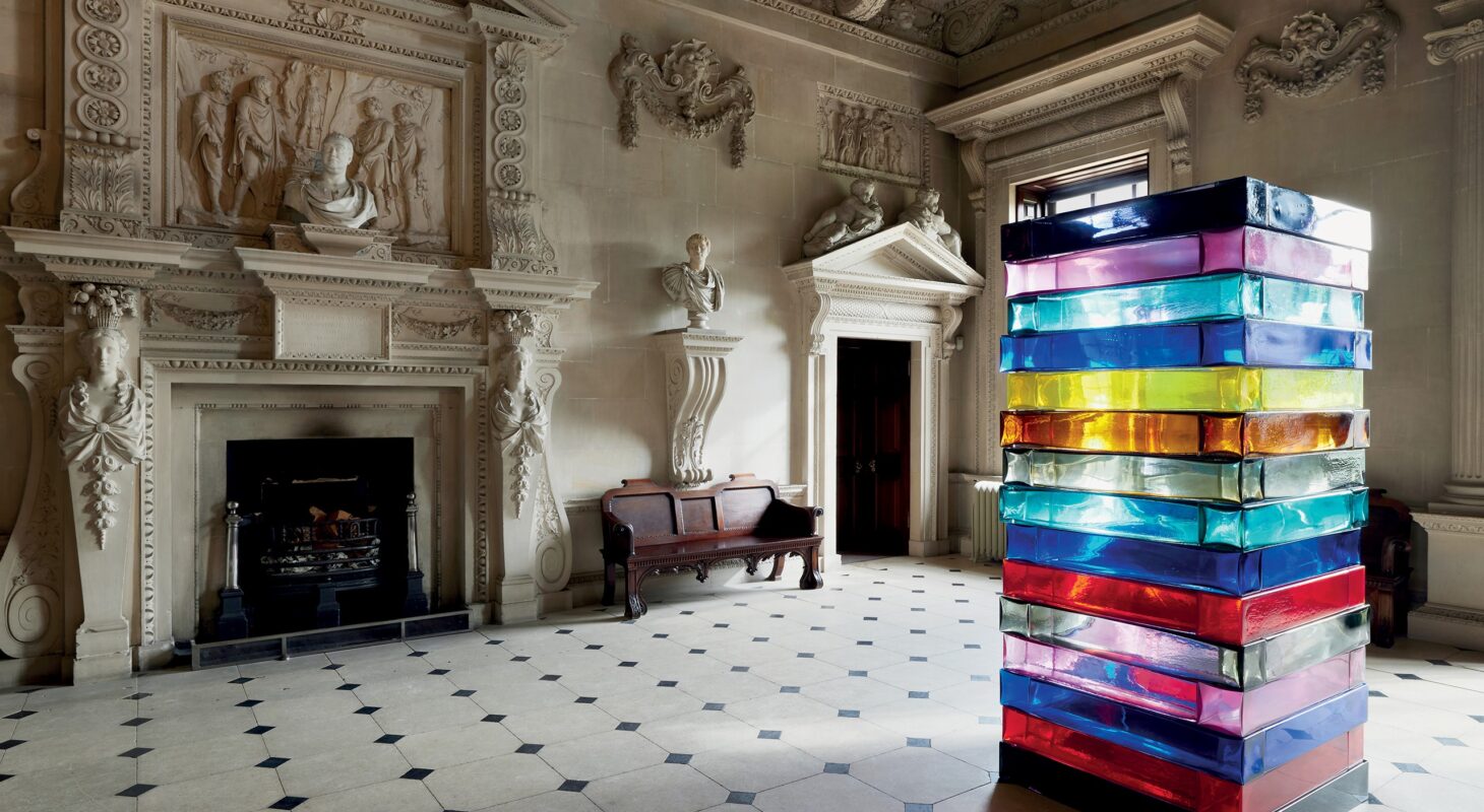 Sean Scully sculpture at Houghton Hall in Norfolk UK